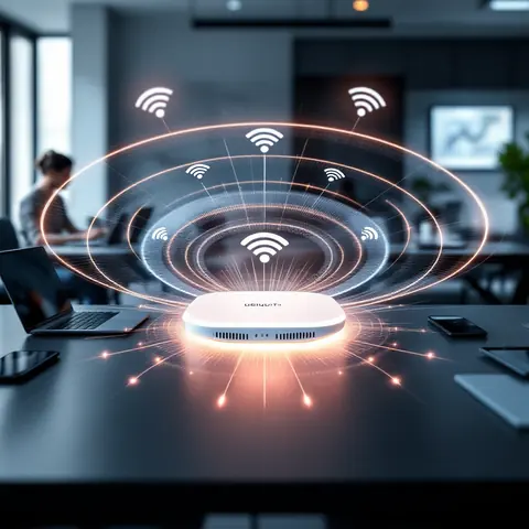 Diagrama de rede Wi-Fi com hotspot usando equipamentos Ubiquiti