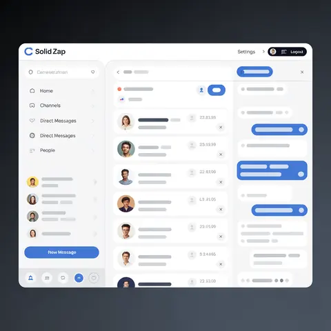 Chat interno do Solid ZAP com vários membros da equipe